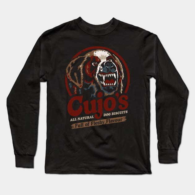 Cujo's Dog Biscuits - Stephen King - Vintage Distressed Horror Long Sleeve T-Shirt by Nemons